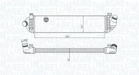 Радіатор наддуву Magneti Marelli MST437 Купити в Україні