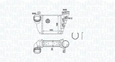 VW інтеркулер Audi A3,Golf IV,Skoda Octavia II 1.9TDI MAGNETI MARELLI MST487 Купити в Україні