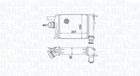 Радиатор наддува Magneti Marelli MST517 Купить в Украине