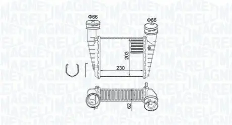 Радіатор наддуву MAGNETI MARELLI MST521 Купити в Україні