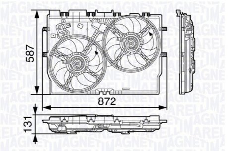 Вентилятор радіатора MAGNETI MARELLI MTC584AX (фото 1)