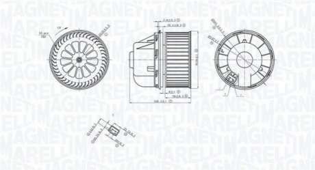 FORD Вентилятор салона Focus II,Galaxy,Kuga I,Mondeo IV,S-Max MAGNETI MARELLI MTE729AX