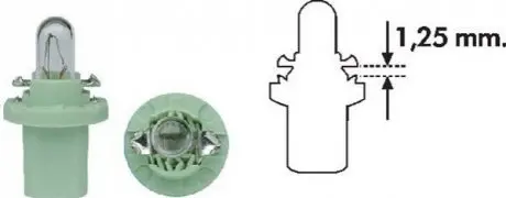 MAGNETI MARELLI 12V 2W мініавтолампа BX8,5d Magneti Marelli PBX5 2W 12V Купити в Україні