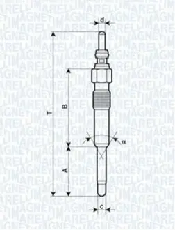 Свічка розжарювання Magneti Marelli UC14A Купити в Україні