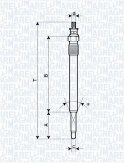 Свеча накаливания MAGNETI MARELLI UC18A (фото 1)