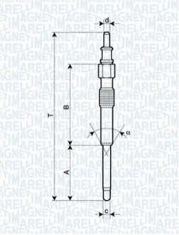 Свеча накаливания MAGNETI MARELLI UC39A (фото 1)