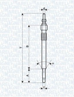 Свеча накаливания MAGNETI MARELLI UC42A (фото 1)