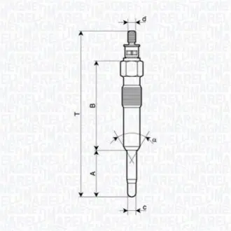MAGNETI MARELLI HONDA Свеча накаливания ACCORD 2.0TDI 95- Magneti Marelli UC70A Купить в Украине