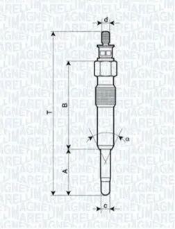 Свічка розжарювання Magneti Marelli UC8A Купити в Україні