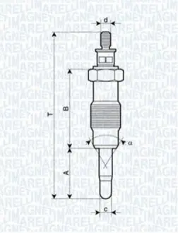 Свічка розжарювання Magneti Marelli UX11A Купити в Україні