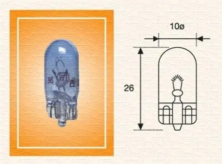 MAGNETI MARELLI W5W фиолет. 12V5W Автолампа безцокольная Magneti Marelli W5W12VBLUE