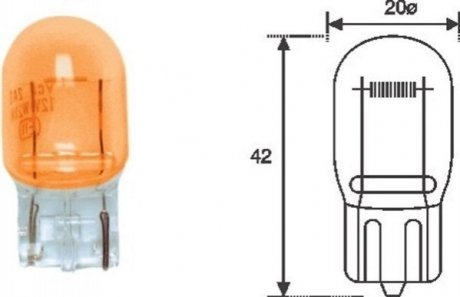 Лампа - WY21W MAGNETI MARELLI WY21W12V (фото 1)