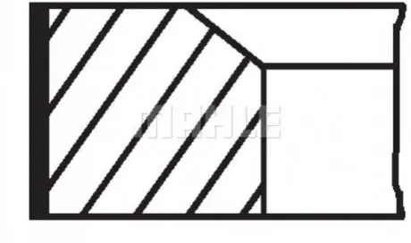 Комплект поршневих кілець з 3 шт... Knecht 00140N1