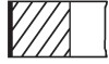 Кольца поршневые (1cyl) Renault 76.0 (1.75x2x4) 1.4 C1J/C2J 02178N0