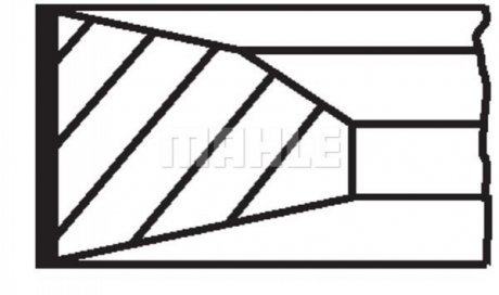 Кольца поршневые.) MAHLE / KNECHT 20973N0