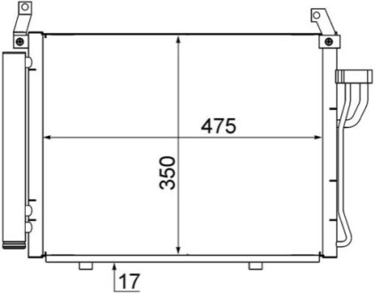 Радіатор кондиціонера HYUNDAI I10 08- 1.0/1.1/1.2 KNECHT AC17000S