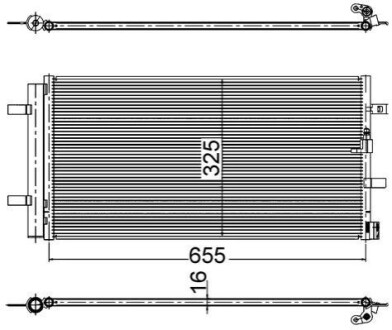 Радиатор кондиционера Audi A4/A5/A6/A7/Q5/Porsche Macan 1.8-4.0 07- MAHLE / KNECHT AC2000S (фото 1)