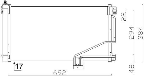 Радіатор кондиціонера C-Class W203/S203/CL203 1.8-5.4 00-11 KNECHT AC 347 001S