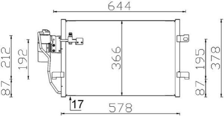 Конденсер кондиционера MAHLE / KNECHT AC 351 000S