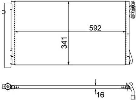 Радіатор кондиціонера BMW 3 (E90/E91)/X1 (E84)/1.6-3.0D 04-16 (N47/N57/N55) KNECHT AC414001S