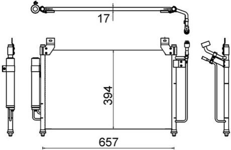 Радіатор кондиціонера MAZDA CX-7 07- KNECHT AC642000S