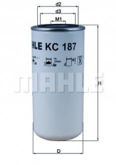 Фільтр палива MAHLE / KNECHT KC187 (фото 1)