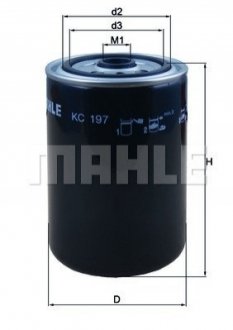 Фильтр топливный - (5010412350, 5001853860, 5010450824) MAHLE / KNECHT KC197 (фото 1)