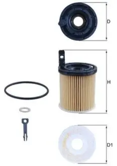 Масляний фільтр HYUNDAI ELANTRA VII, I20 III, KONA, SANTA FE IV, TUCSON, VENUE KIA SORENTO IV, SPORTAGE V 1.6/1.6H/1.6LPG 09.19 Knecht OX1121D Купити в Україні