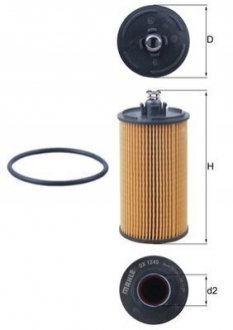 Фильтр масляный Opel Mokka A/X 1.4-1.8 16V/1.4T 12-20 MAHLE / KNECHT OX1245D (фото 1)