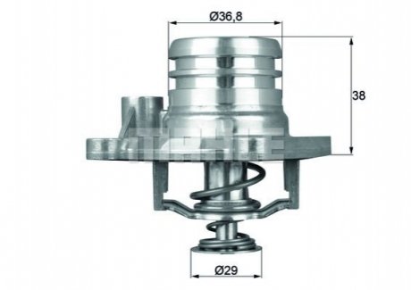 Термостат системи охолодження MAHLE / KNECHT TI1392 (фото 1)