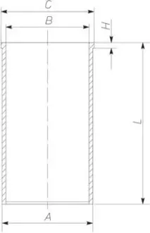 Гільза поршнева MB OM601-603 (d=89mm) A:91,5/C:96,6/L:156,8 MAHLE 002 WV 04 00 Купити в Україні