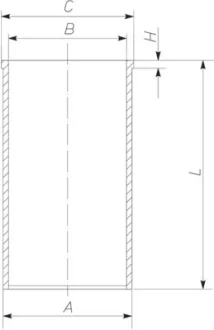 Гільза поршнева MB 89.0 2.3D/TD/2.9D/TD OM601/OM602 A=91.5 C=94.05 L=156.5 H=4.7 MAHLE 004 WV 14 00 Купити в Україні