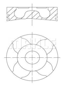 Поршень Opel Combo 1.3CDTI 00- (69.60mm/STD) MAHLE 010 04 00 (фото 1)