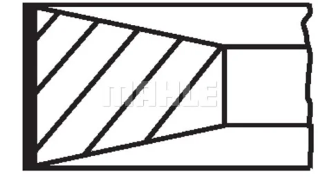 Кільця поршневі Ford Transit 2.5D/TD (93.67mm/STD) (2.5-2-4) Mahle 014 82 N0