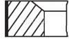 Кільця поршневі Ford Connect 1.8TDCI 02- (83.00mm/+0.5) (1.75-2-2) Mahle (016 02 N2) зображення 2