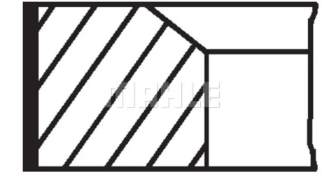 Кільця поршневі Ford Connect 1.8TDCI 02- (83.00mm/+0.5) (1.75-2-2) Mahle 016 02 N2