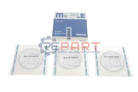 Кільця поршневі Renault Kangoo 1.9D (80.00mm/STD) (2-2-3) MAHLE 021 93 V0 Купити в Україні