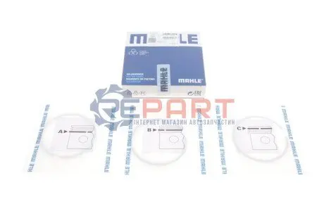 Кільця поршневі Renault Kangoo 1.5DCI -01 (76.00mm/STD) (2-2-2.5) MAHLE 022 01 N0 Купити в Україні