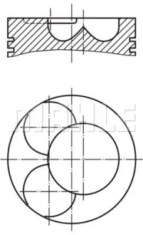 Поршень VW Caddy III/Passat 2.0 TDI 03-09 (81.01mm/STD/cyl.3-4) Mahle 028 07 00