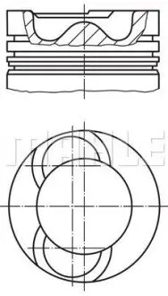 Поршень VW Crafter 2.5TDI 06-13 (81.01mm/STD) Mahle 028 19 00 Купити в Україні