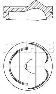 Поршень 84,51 (для цилиндра 4 5 6 1,2-1,5-2) AUDI A4 B8, A5, A6 ALLROAD C6, A6 ALLROAD C7, A6 C6, A6 C7, A7, A8 D4, Q5, Q7 VW TOUAREG 3.0/3.0H 10.08-09.18 Mahle 028 PI 00125 000