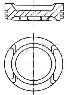 Поршень з кільцями VAG 82,51 2,0 MAHLE 030 60 00 (фото 1)