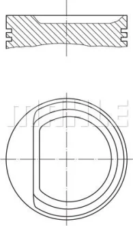 Поршень 77,01 (+0,50 1,5-2,5) SKODA FABIA I, FABIA I PRAKTIK VW FOX, POLO IV 1.2 07.01-07.11 Mahle 030 71 02