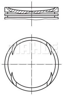 Поршень VW Caddy 1.4i 00- (77.01mm/+0.5) MAHLE 030 89 02 (фото 1)