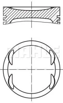 Поршень 76,51 (STD 1,2-1,5-2,5) SEAT LEON, TOLEDO II VW BORA, BORA I, GOLF IV 1.6 02.00-06.06 Mahle 0309900