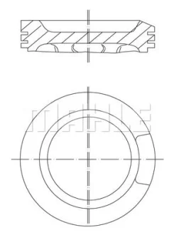 Поршень VW Passat/Audi A3/A4/A6 1.8T 97-05 (81.51mm/+0.5) Mahle 033 04 02