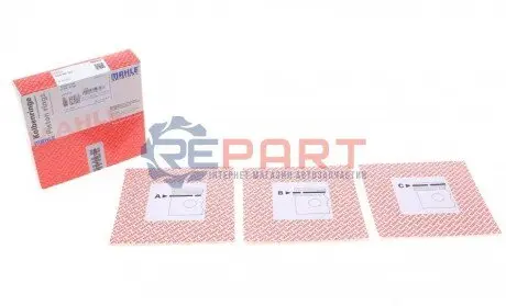 Кільця поршневі VW LT/T4/T5 2.5TDI (81.51mm/+0.5) (2.5-2-3) MAHLE 034 90 N2 Купити в Україні