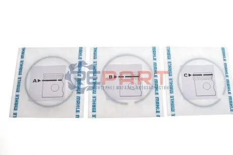 Кільця поршневі BMW 3(E30/36)/5(E28/34) M20/M40 1.6/1.8/2.5/2.7i 81-94 (84.00mm/STD) (1.5-1.75-3) MAHLE 081 21 N0 Купити в Україні