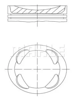 Поршень Citroen Berlingo/Peugeot Partner 1.6 09- (77.25mm/+0.25) MAHLE 081PI00104001 Купити в Україні