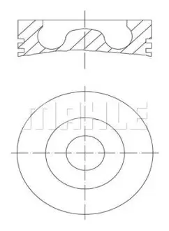 Поршень BMW X5 (E70)/X6 (E71/E72) 08-10 (84.00mm/STD) M57 MAHLE 081 PI 00105 000 Купити в Україні